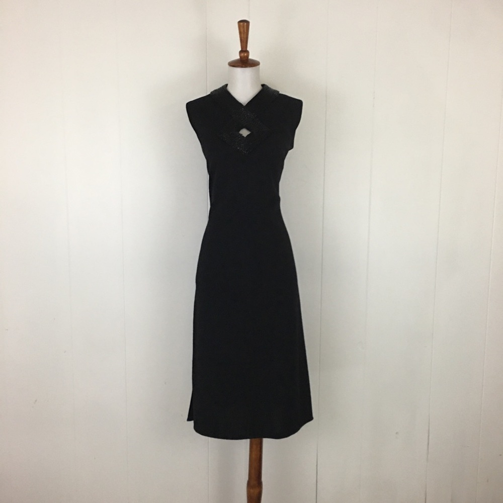 Vintage Black Midi Dress
